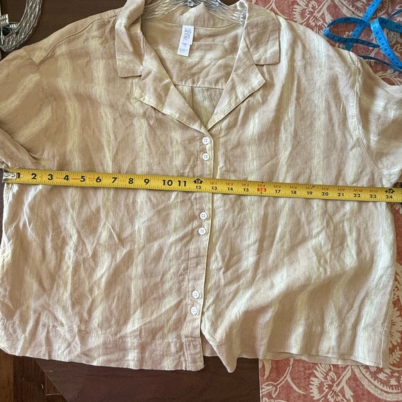 NWT Stars Above Matching Striped Top & Wide Cropped Pants (SZ L Top, XL Pants) - Picture 6 of 16